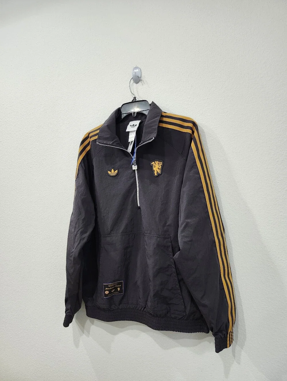 Adidas Manchester United Terrace Icons Half-Zip Jacket Men’s Size S JN2825 Loose